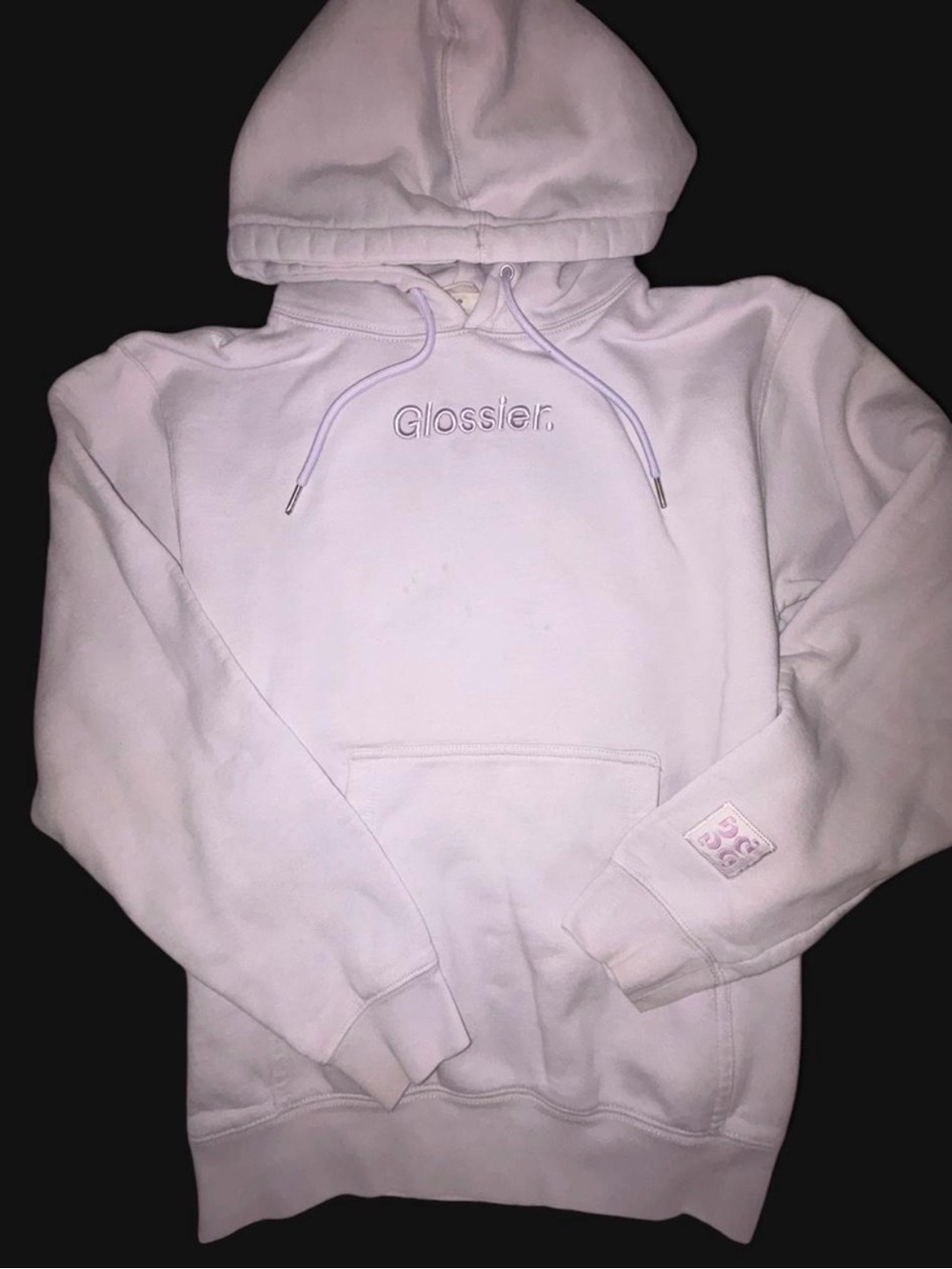 Glossier Light Lavender Logo Hoodie